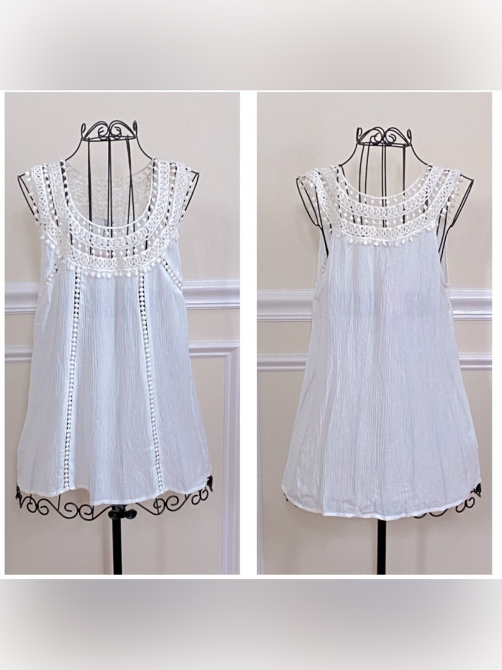 NWT Andree by Unit Crochet Detail Tank